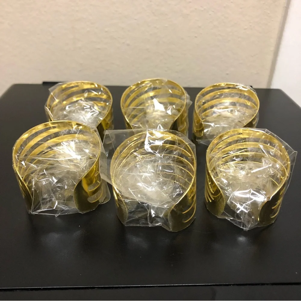 Gold Metal Napkin Ring Holders